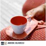 Marine Business 6 Tazzine caffè con piattini Summer Coral in melamina