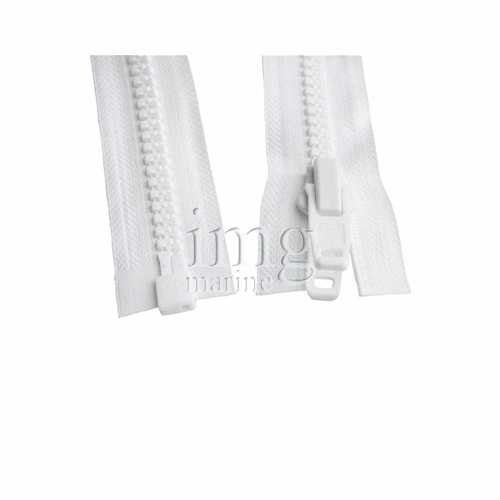 Cerniera lampo YKK zip catena 10 per uso nautico Bianca