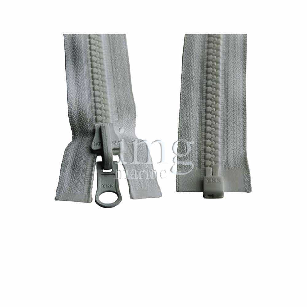 Cerniera lampo YKK grigia zip catena 8 per uso nautico Lunghezza cm 50 cm -  Colore Grigio