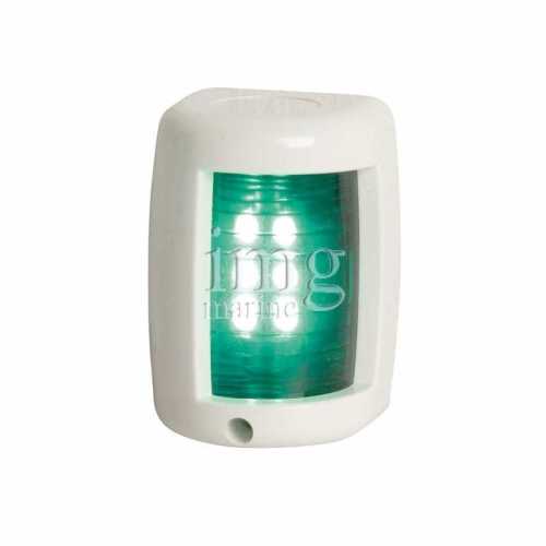 Fanale di navigazione Verde Mini Led White per barche fino a 12m