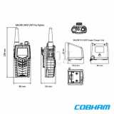 UHF portatile SAILOR 3965 Fire Fighter misure