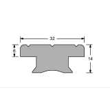 Rotaia a T 32 x 6 Antal passo 50