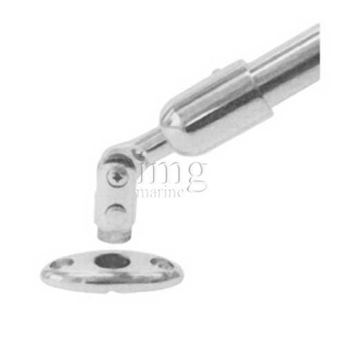 Base a forcella con perno estraibile inox 316