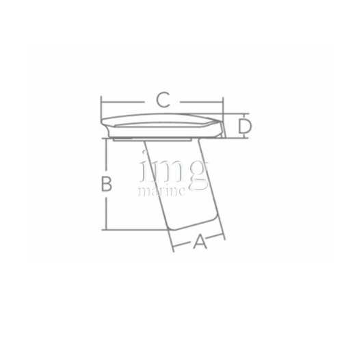 Boccola di Fissaggio ad Incasso per sistema Sunshade disegno