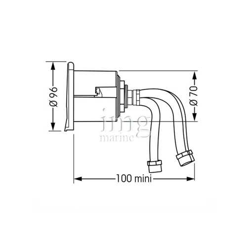 Box Porta Miscelatore Tondo Nero Plastimo