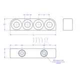 Multi Ring Organizer 4 Fori Antal misure