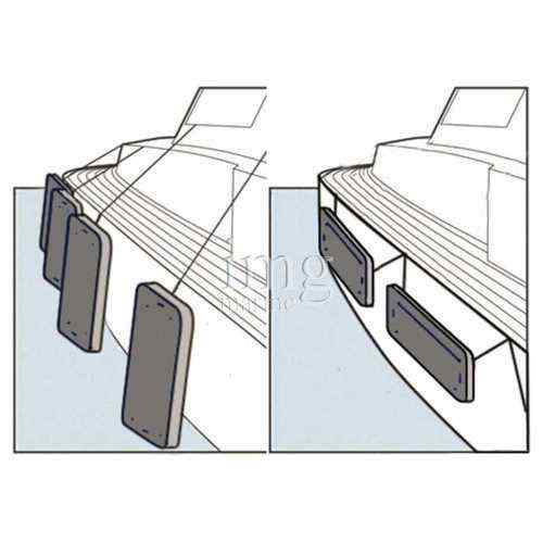 Parabordo piatto a tavoletta in espanso Grey