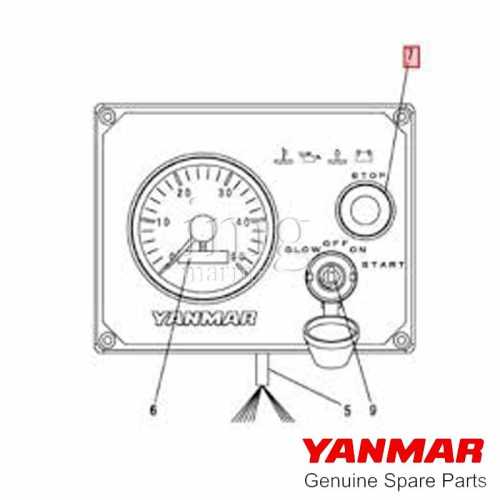 Pulsante Stop Yanmar disegno