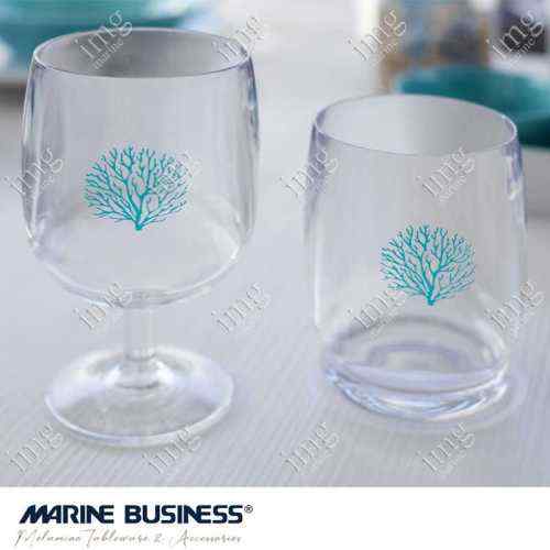 Bicchieri Acqua e Vino Mare Harmony in Ecozen infrangibili Marine Business