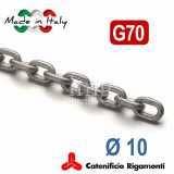 Catena calibrata zincata Nautis G70 Ø 10 passo 30 Rigamonti