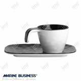 Tazzine caffè Summer Black Marine Business con piattini
