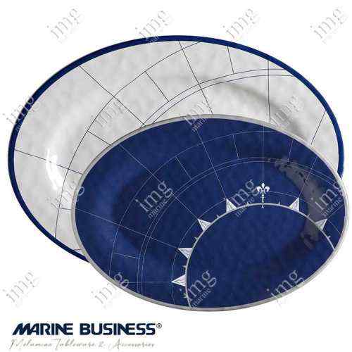 Piatti Portata Pacific Marine Business 2 pezzi in melamina infrangibile