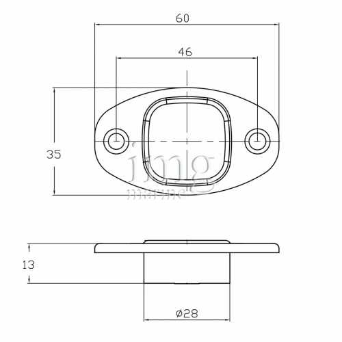 Fermaporte magnetico inox Aisi 316 disegno misure