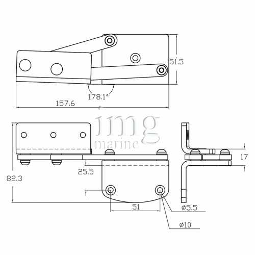 Cerniere a pantografo in acciaio inox specifica misure