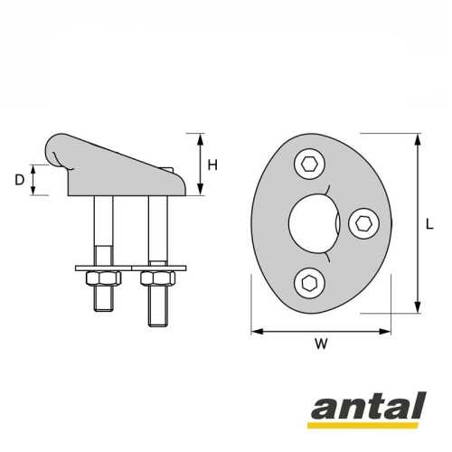 Golfare per loop in Dyneema con viti disegno