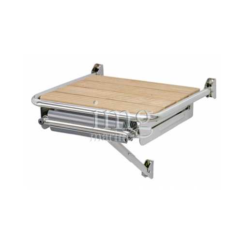 Plancetta di poppa in teak con scaletta chiusa