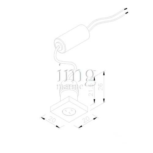 Luce di cortesia a LED Aurora Square disegno