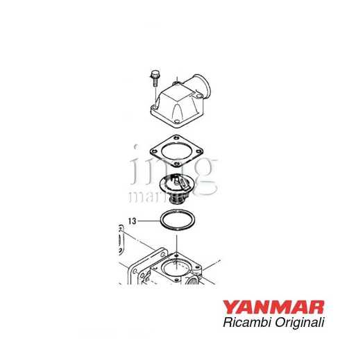 Guarnizione superiore termostato 4LH Yanmar disegno