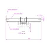 Perno pivottante in alluminio per passerella misure