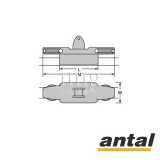 Carrello randa Antal 100 Stand Up 1 puleggia misure