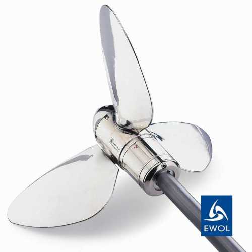 Elica tripala orientabile Ewol Andromeda asse