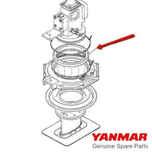 Diaframma di tenuta secondaria per saildrive Yanmar SD-B disegno