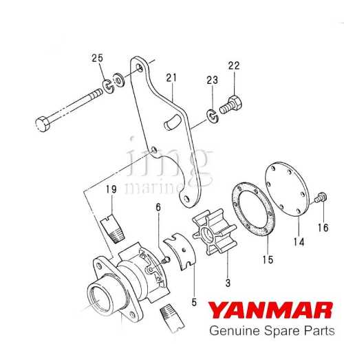 Piastra di supporto pompa Yanmar 3GM dis