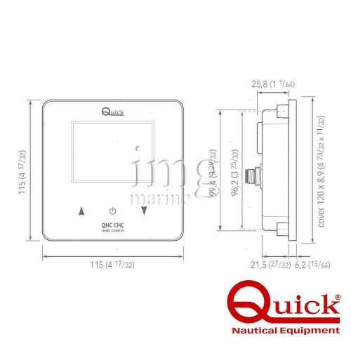 Pannello contacatena salpa ancora QNC CHC Misure