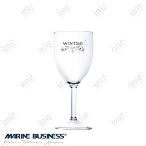 Bicchieri infrangibili da vino Welcome Marine Business In policarbonato