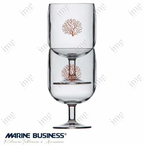 Bicchieri impilabili Coral Harmony Vino Ecozen infrangibili Marine Business