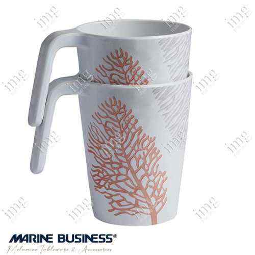 6 Tazze Mug Coral Harmony impilabili Marine Business infrangibili in melamina