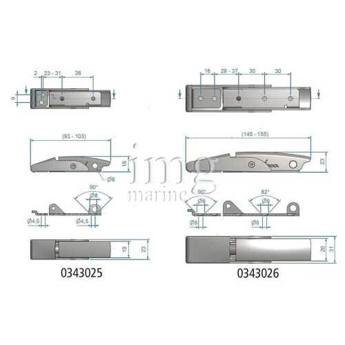 Chiusura a leva Safelock Roca disegno