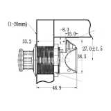 Chiusura a spinta JF Push/Twist Knob disegno