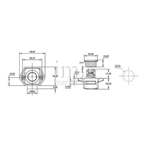 Chiusura a pulsante JF Compact disegno