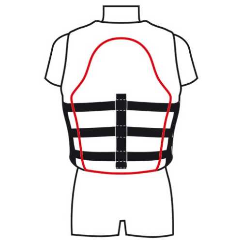 Giubbotto Jet-Pro aiuto al galleggiamento Veleria San Giorgio disegno