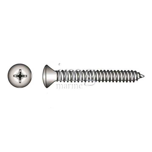 Viti testa svasata con calotta autofilettanti A4 DIN 7983 Blister disegno