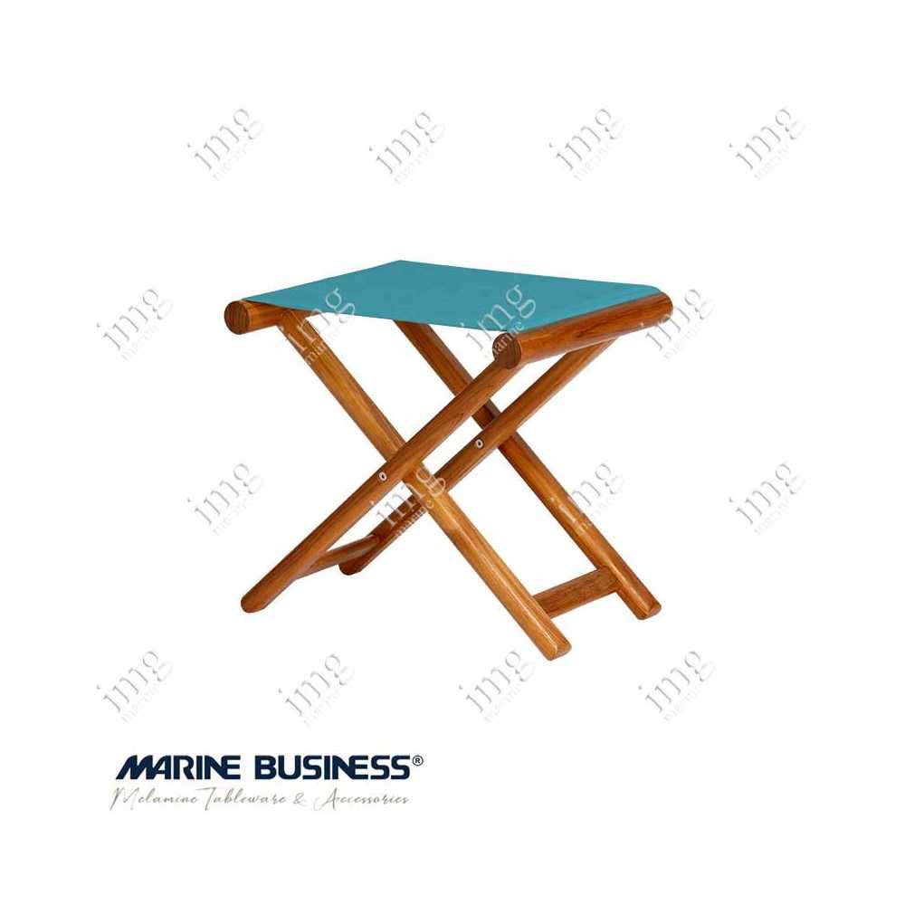 Sgabello Teak pieghevole Turchese Marine Business Sgabello Teak pieghevole Turchese Marine Business