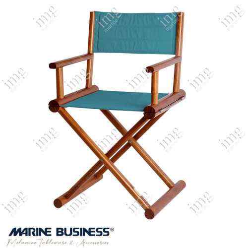 Sedia Regista Teak pieghevole Turchese Business