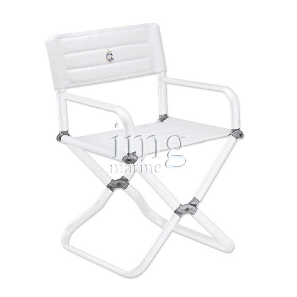 Poltroncina pieghevole profilo ovale bianca Poltroncina pieghevole profilo ovale bianca