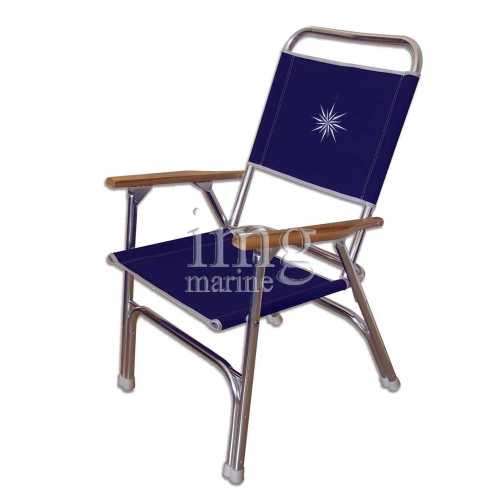 Sedia pieghevole in alluminio anodizzato