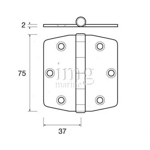 Cerniera biscotto SQ/M In Acciaio Inox Extracrome misure