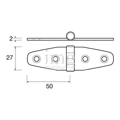 Cerniera Wing S In Acciaio Inox Extracrome misure