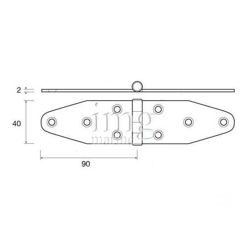 Cerniera Wing L In Acciaio Inox Extracrome misure
