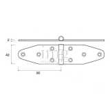 Cerniera Wing L In Acciaio Inox Extracrome misure