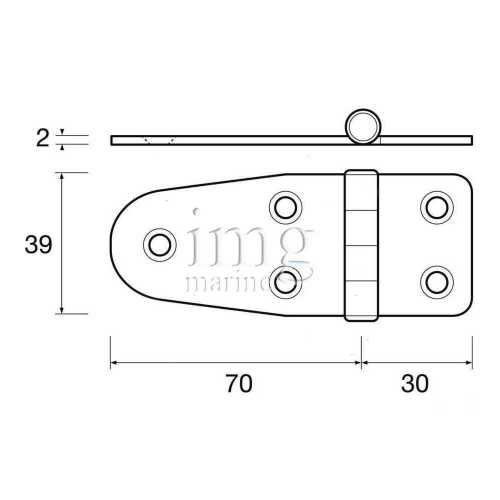 Cerniera Eccentrica M In Acciaio Inox Extracrome misure