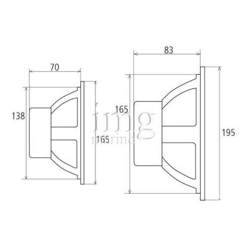 Altoparlante stagno FM Flat Fusion misure