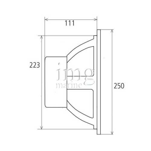 Altoparlante stagno Subwoofer XS Classic Fusion misure