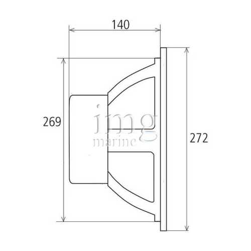 Altoparlante stagno subwoofer FM Flat Fusion misure