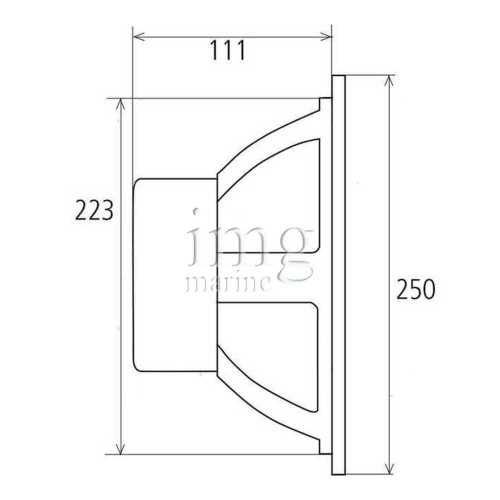 Altoparlante stagno subwoofer XS Sport Fusion misure