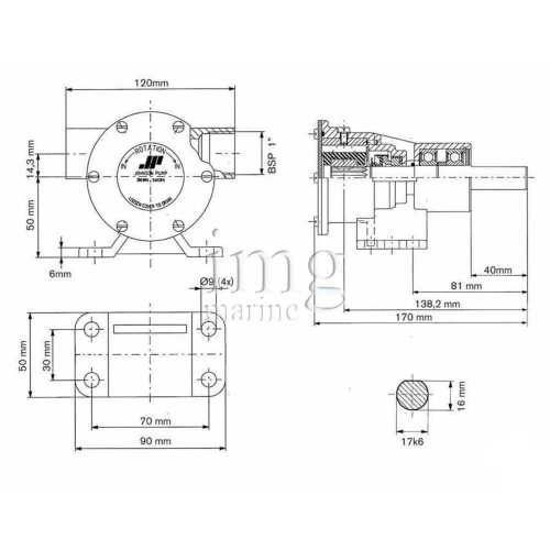 Pompa F7B-8 Johnson misure